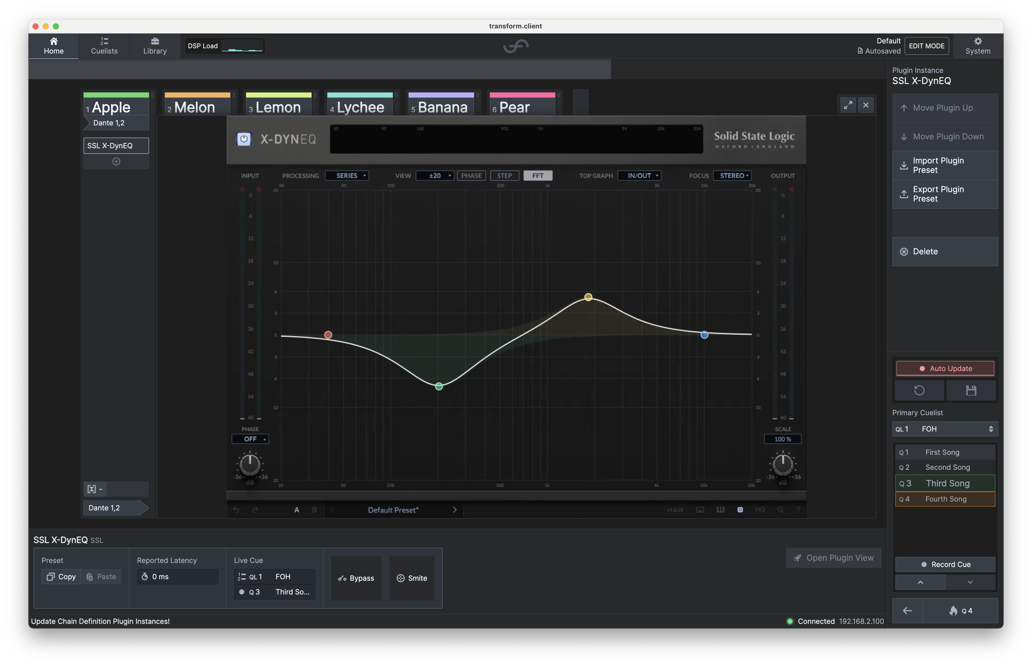 FabFilter plugin UI open in teleporter view