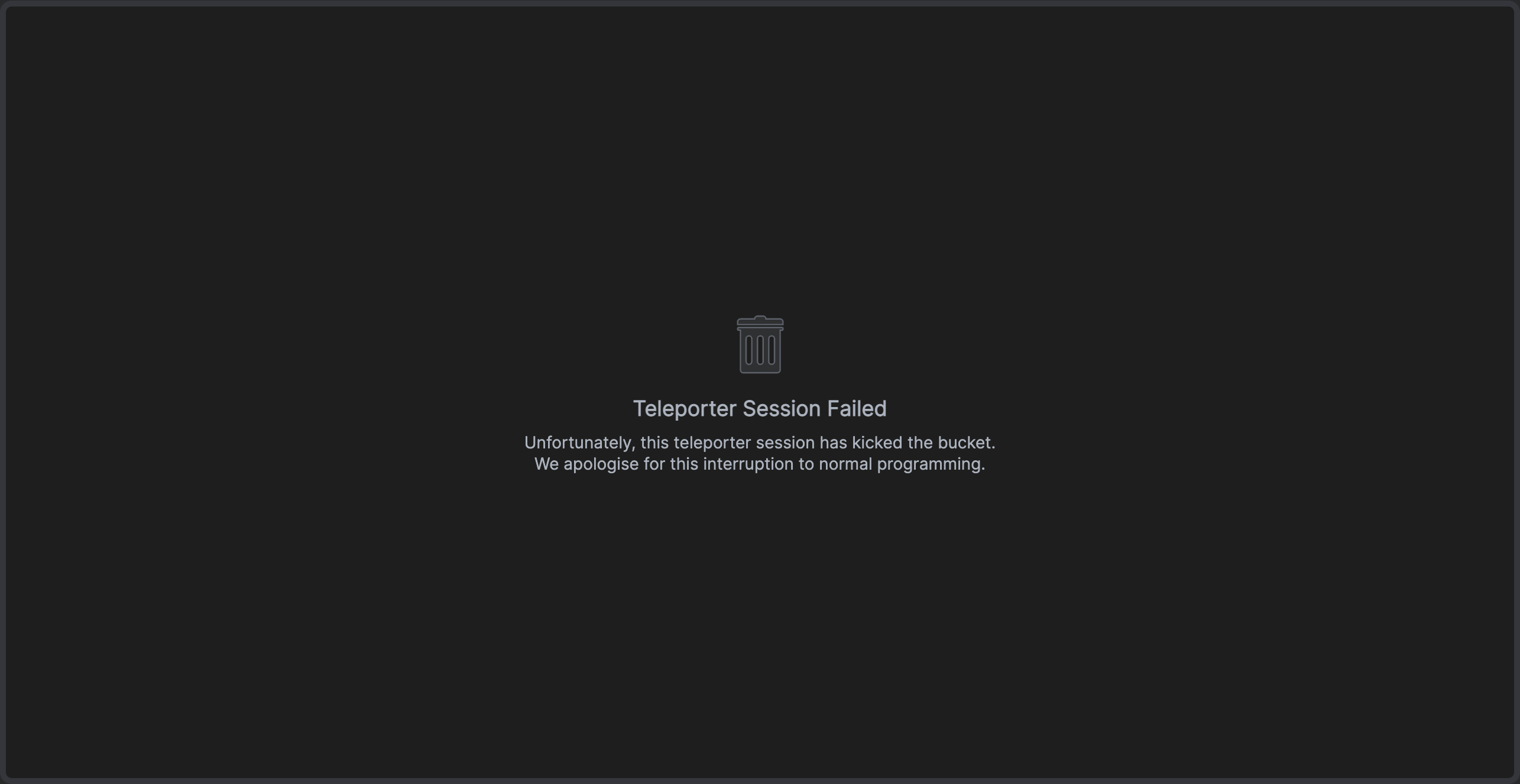 teleporter-session-failed